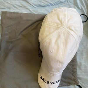 Balenciaga baseball cap hat white